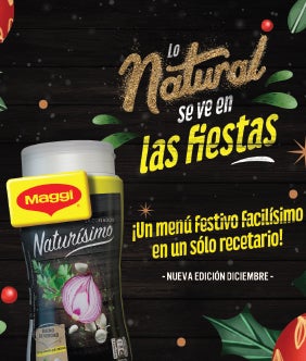 Recipe Lo Natural se ve en las Fiestas con Naturísimo® Diciembre Card Image