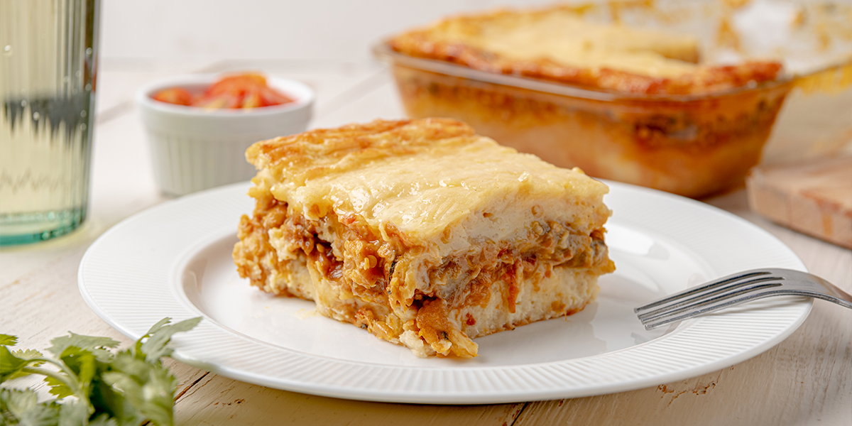 PASTELÓN DE YUCA RELLENO DE BERENJENAS Y QUESO