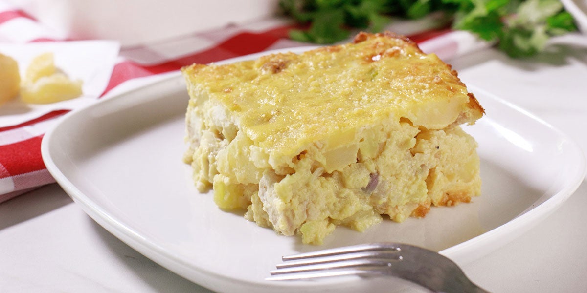 Pastel gratinado de papa y pescado