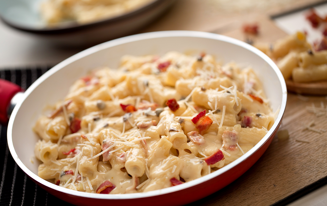 Pasta con Crema de Hongos