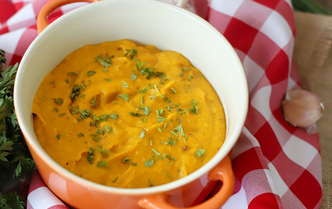 Puré de Auyama con Calabacín y Ajo