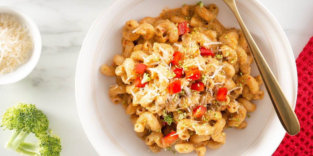 Macarrones en Salsa de Vegetales y Queso