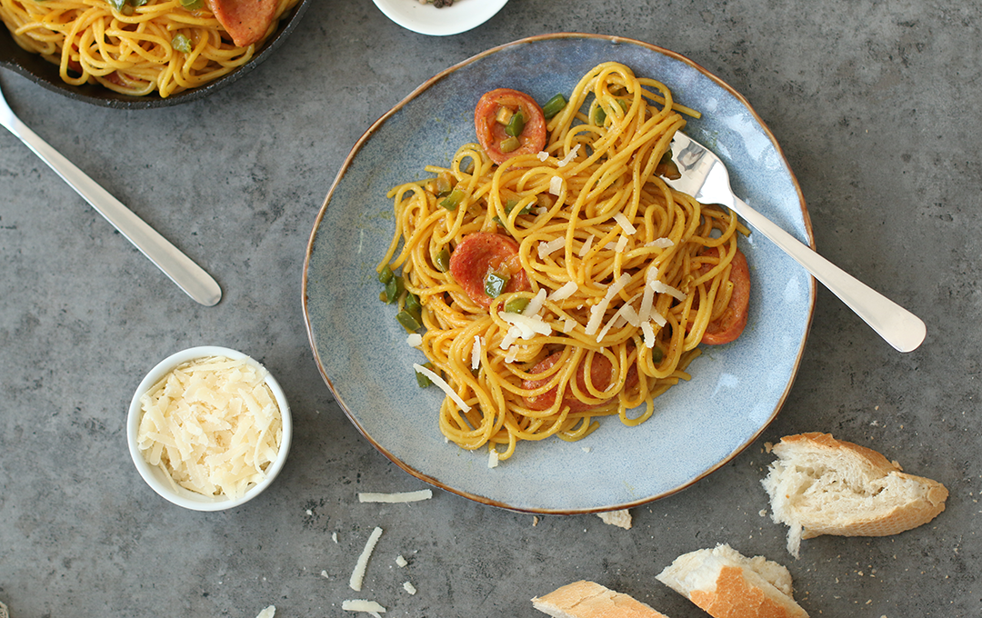 Pasta con Salchicha