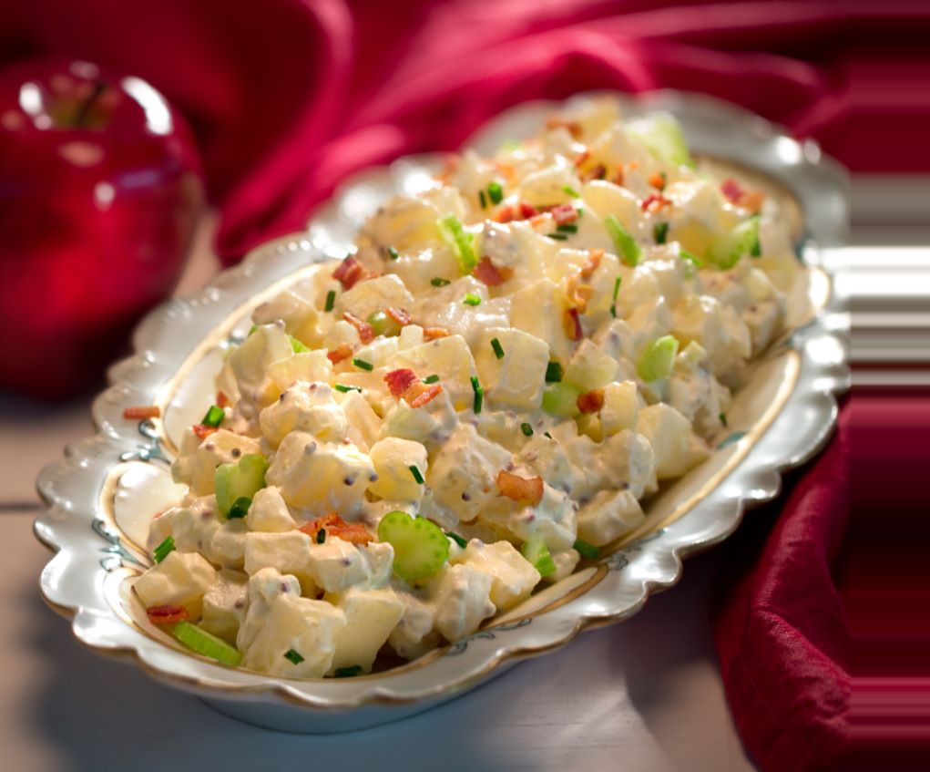 Ensalada de Papas en salsa de Manzana y tocineta