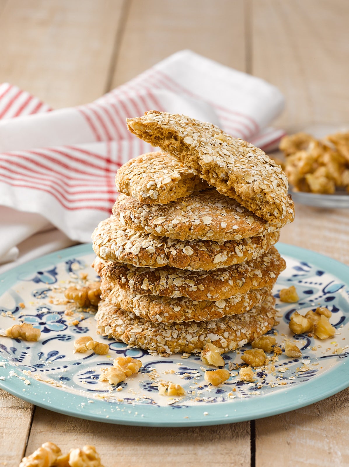 Galletones de Avena, Manjar y Nueces sin Gluten