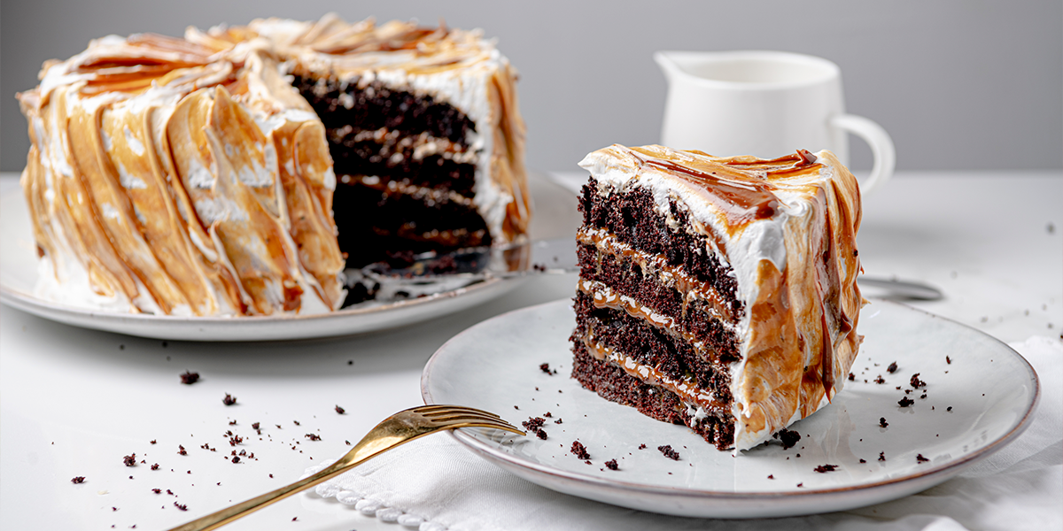 Bizcocho de Chocolate y Dulce de Leche
