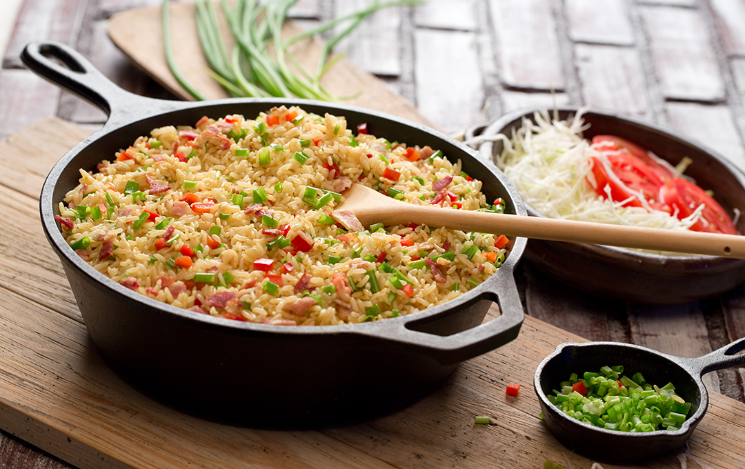 Arroz con Fideos y Tocineta