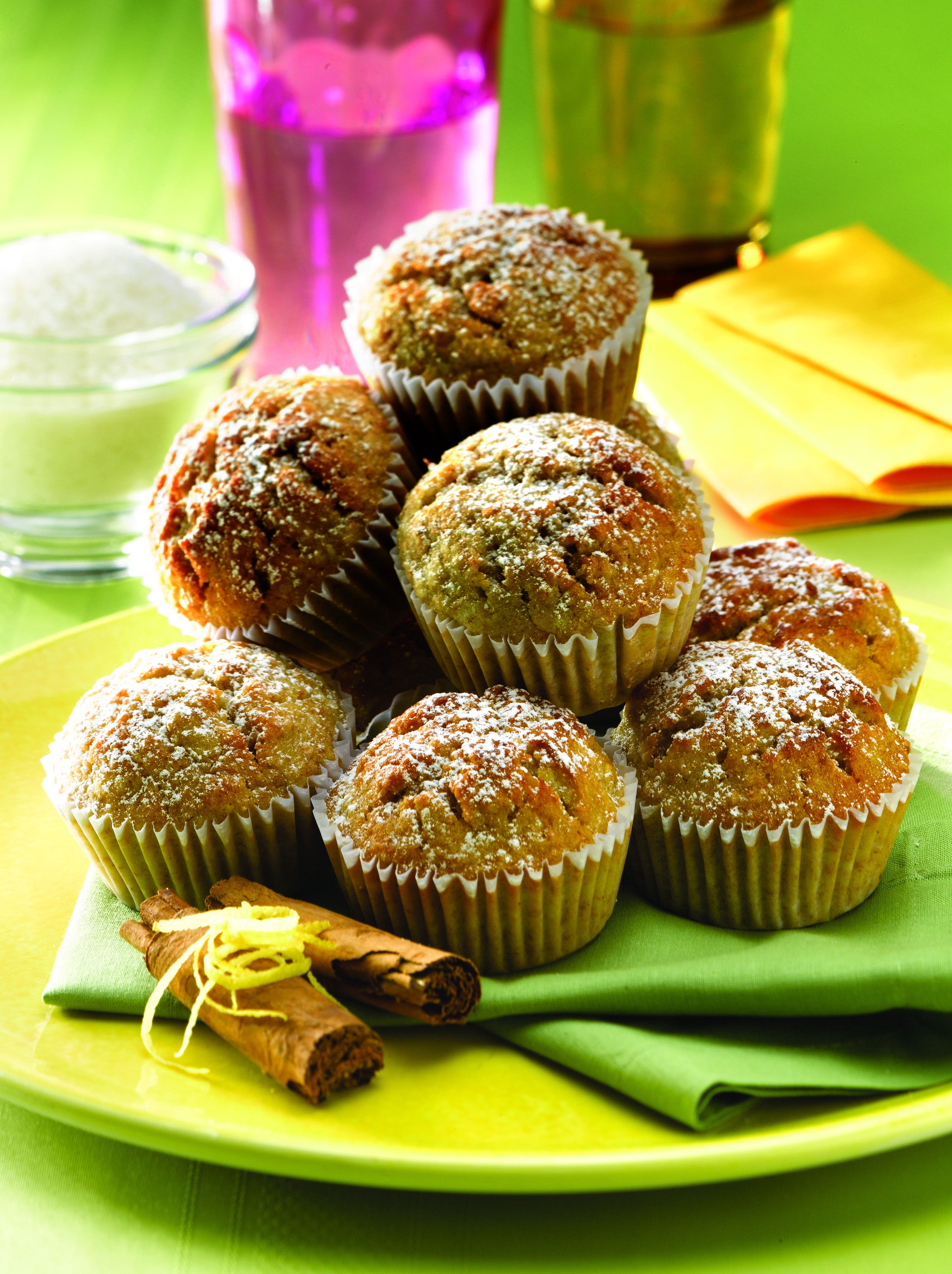 MUFFINS de Guineo, Coco y Limón