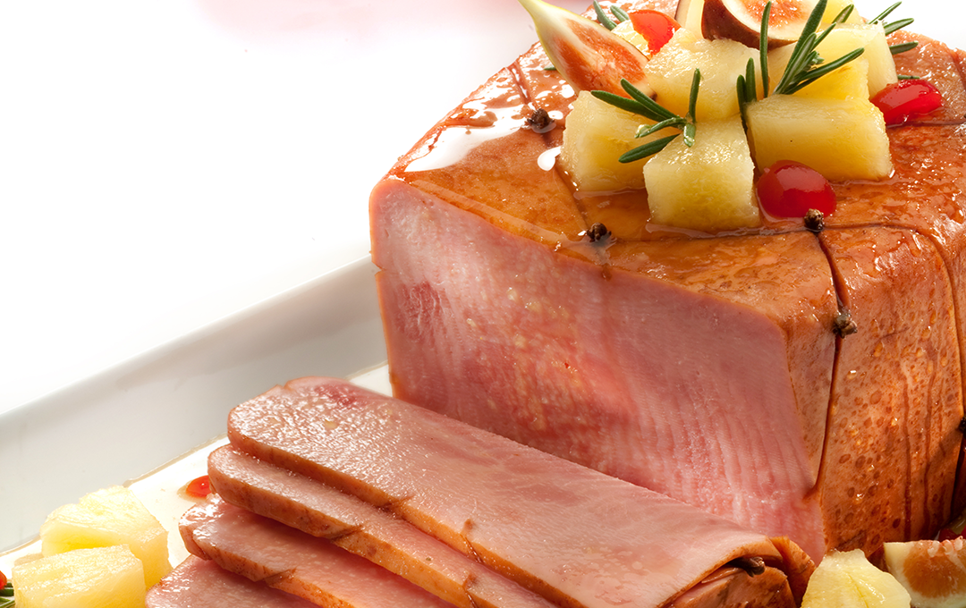 Jamón Glaseado con Frutas