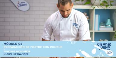 Preparación de postre con Ponche