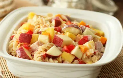 Ensalda de pasta y jamón Ensalda de pasta y jamón