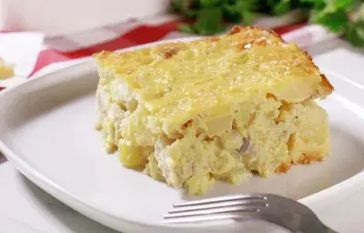 Pastel gratinado de papa y pescado Pastel gratinado de papa y pescado