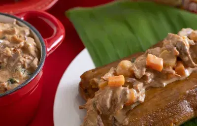 PASTELES EN HOJA TOPE DE ESTOFADO DE OSSOBUCO Y ESPINACA