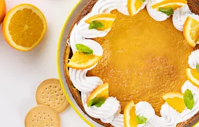 CHEESSECAKE DE NARANJA CHEESSECAKE DE NARANJA