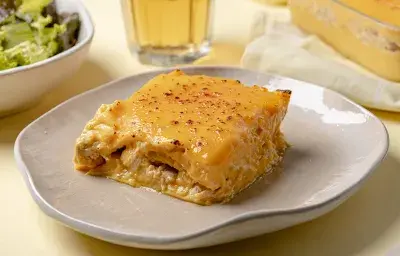 Pastelón de Auyama con Pollo y Tocineta Pastelón de Auyama con Pollo y Tocineta