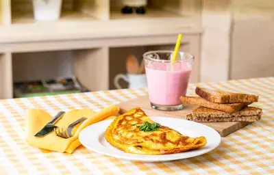 Omelette De Jamón Y Espinaca Omelette De Jamón Y Espinaca
