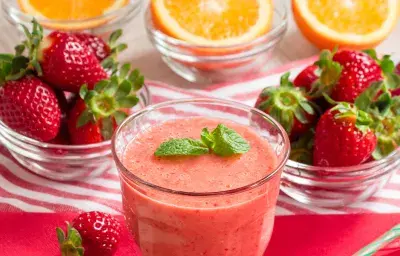 Smoothie de Fresa y Naranja