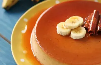 Flan de Guineo y Canela Flan de Guineo y Canela
