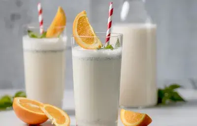 Batida de Avena con Naranja y Menta Batida de Avena con Naranja y Menta