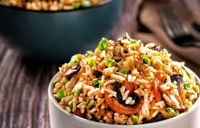 Arroz con hongos Arroz con hongos