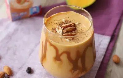 BATIDA DE MANGO Y DULCE DE LECHE BATIDA DE MANGO Y DULCE DE LECHE