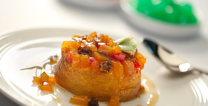 Flan de Mermelada de Melon y Ciruelas