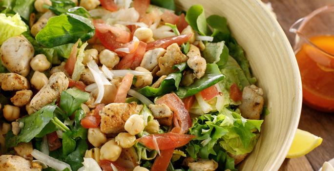 Ensalada de garbanzos y pollo