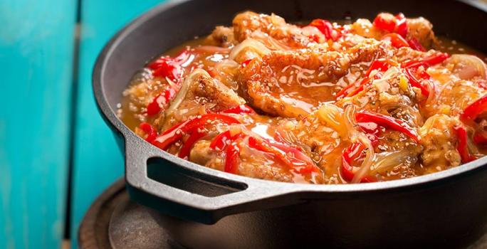 Pescado en Salsa de Chinola y Jengibre