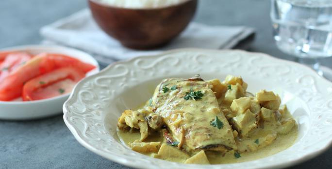 Pechugas de Pollo con Curry y Manzana