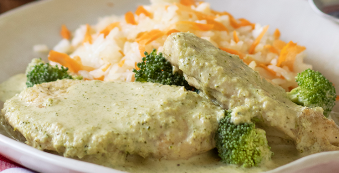 Pollo en Salsa de Brócoli