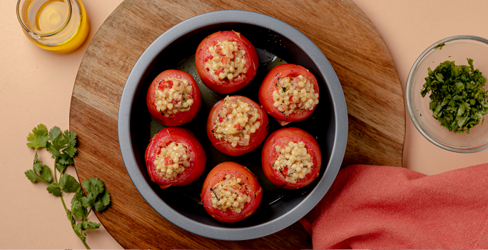 TOMATES RELLENOS CON COUSCOUS