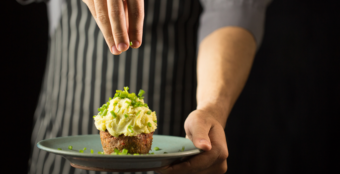 Muffins de Carne con Puré de Batata