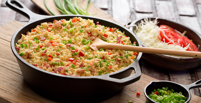 Arroz con Fideos y Tocineta