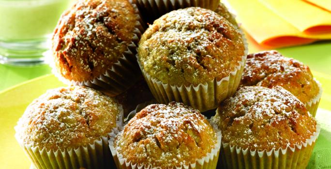 MUFFINS de Guineo, Coco y Limón