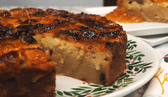 TARTÍN DE MANZANAS Y DÁTILES