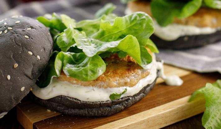 Hamburguesa de salmón