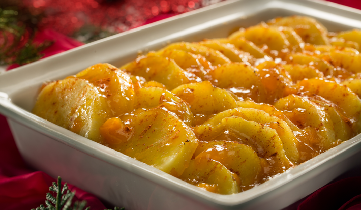 Pastel de Batata, Jengibre y Mermelada de Melocotón