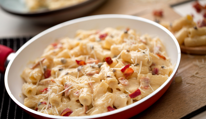 Pasta con Crema de Hongos