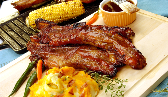 Costillas Cerdo Glaseadas con Mermelada de Guayaba