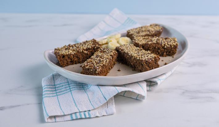 Barritas de Chocolate, Guineo y Ajónjolí