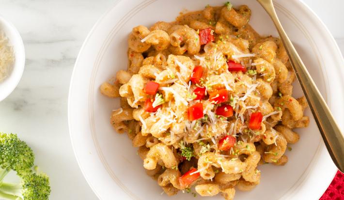 Macarrones en Salsa de Vegetales y Queso