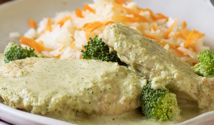 Pollo en Salsa de Brócoli