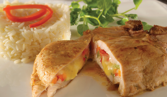 Chuletas de Cerdo con Salsa Picante