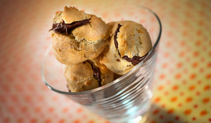 Profiteroles Rellenos de Crema