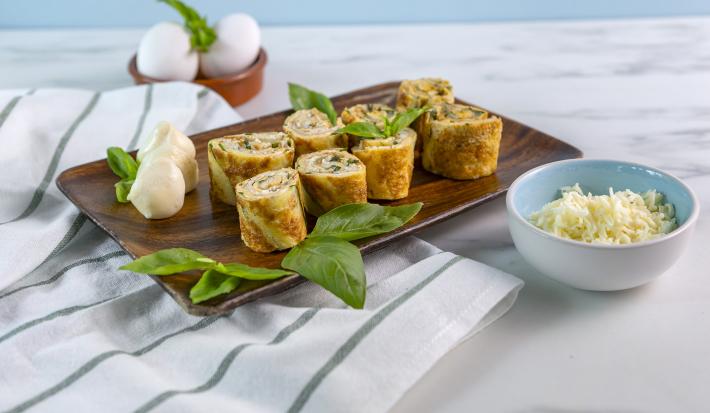 Rollitos de huevo y zucchini