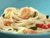 Pata con Camarones y Tomates