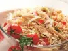Ensalada de arroz con aderezo de curry