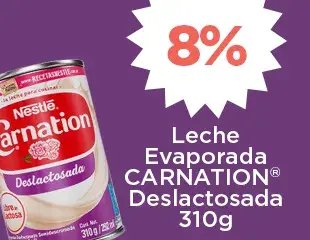 Leche evaporada CARNATION® Deslactosada 310g