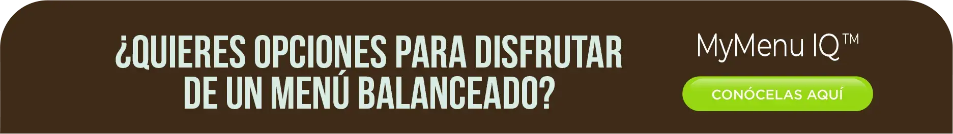 ¿Quieres opciones para disfrutar de un menú balanceado? banner menú balanceado