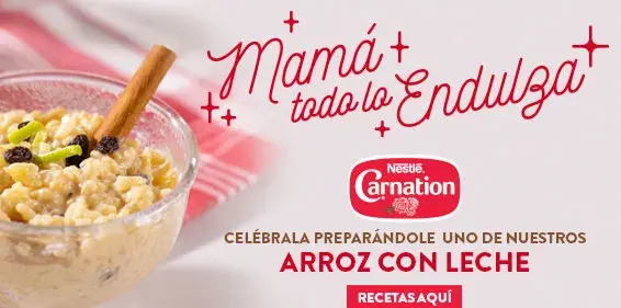Banner Carnation mamá todo lo endulza